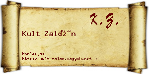 Kult Zalán névjegykártya